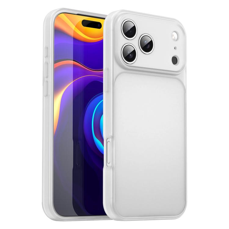 For iPhone 17 Pro Max Fanying Series Precision Camera Hole PC Hybrid TPU Translucent Frosted Phone Case(Matte White) — купить у Sunsky-online WW