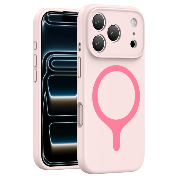 For iPhone 17 Pro Transforms Into 17 Series Liquid Silicone Magnetic Phone Case(Pink) — купить у Sunsky-online WW