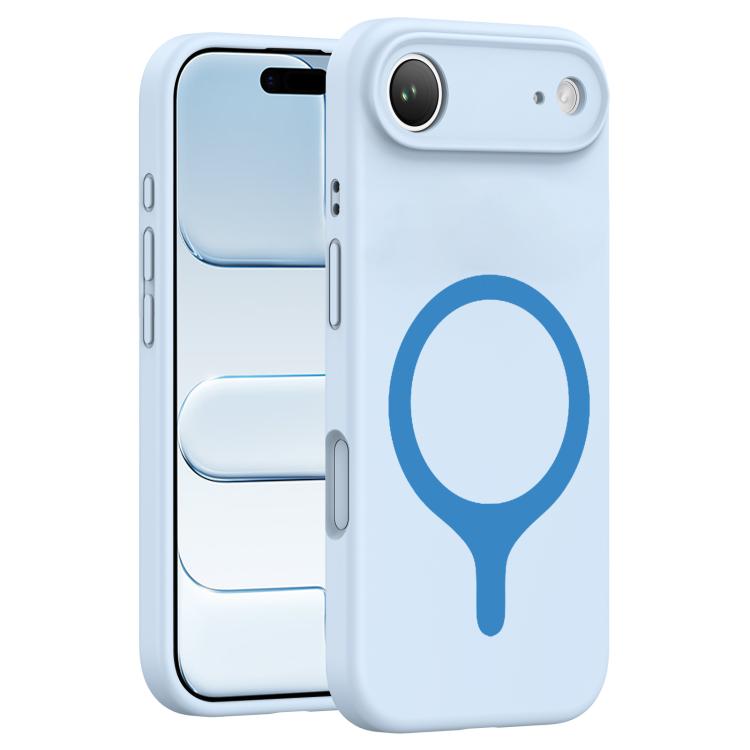 For iPhone Air Transforms Into 17 Series Liquid Silicone Magnetic Phone Case(Cloud Blue) — купить у Sunsky-online WW