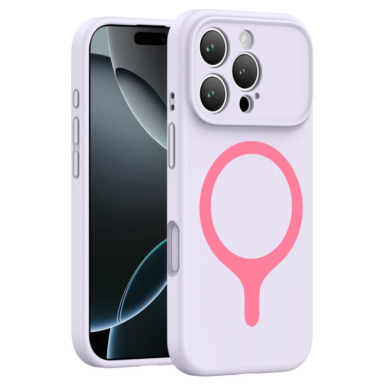 For iPhone 16 Pro Max Transforms Into 17 Series Liquid Silicone Magnetic Phone Case(Purple) — купить у Sunsky-online WW