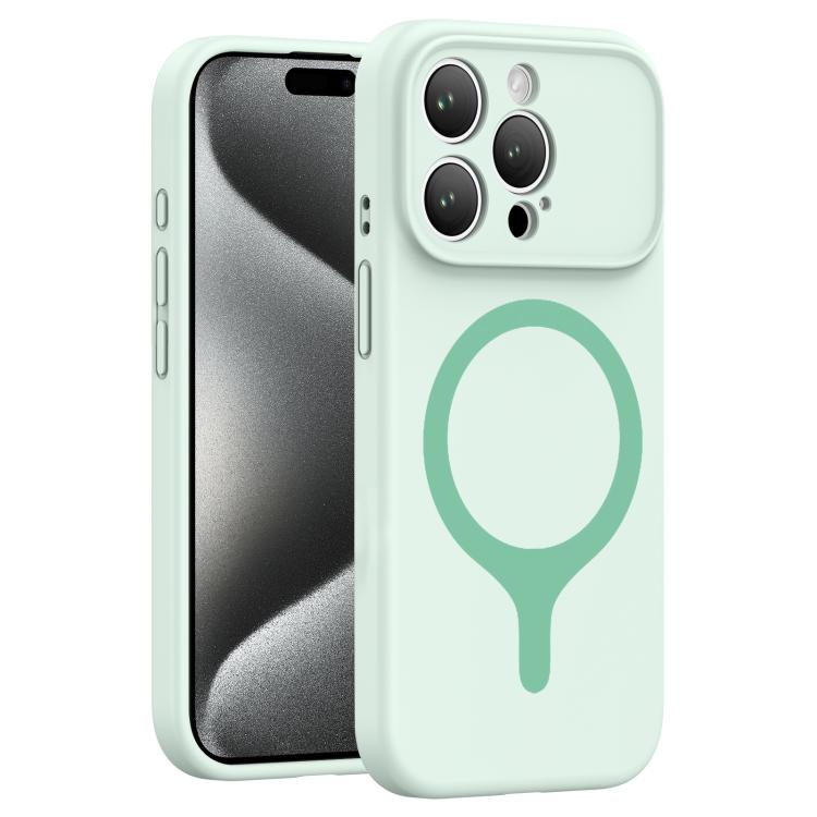 

For iPhone 15 Pro Max Transforms Into 17 Series Liquid Silicone Magnetic Phone Case(Green)