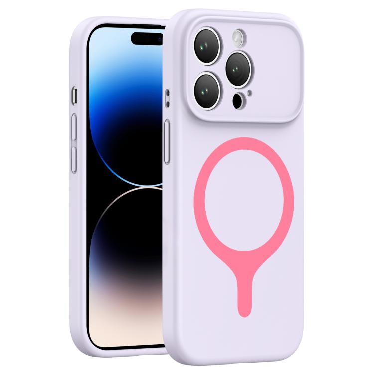 For iPhone 14 Pro Max Transforms Into 17 Series Liquid Silicone Magnetic Phone Case(Purple) — купить у Sunsky-online WW