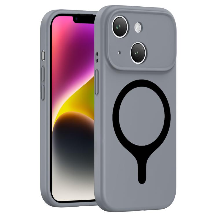 For iPhone 14 Transforms Into 17 Series Liquid Silicone Magnetic Phone Case(Grey) — купить у Sunsky-online WW