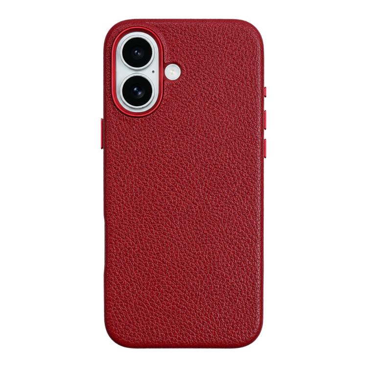 For iPhone 17 Skin Feel PU Vegan Leather Magnetic Phone Case(Red)