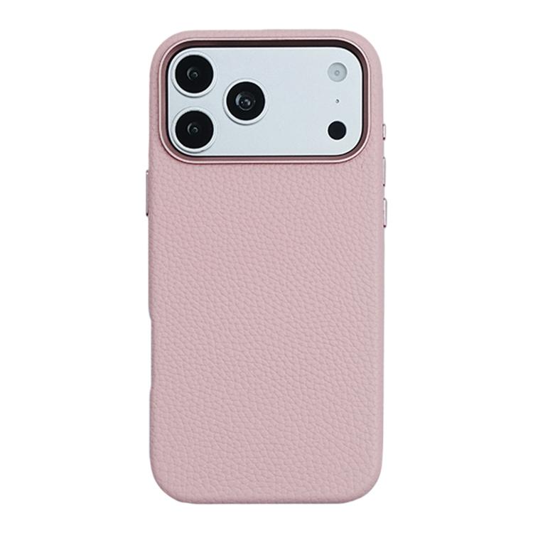 For iPhone 17 Pro Skin Feel PU Vegan Leather Magnetic Phone Case(Pink)