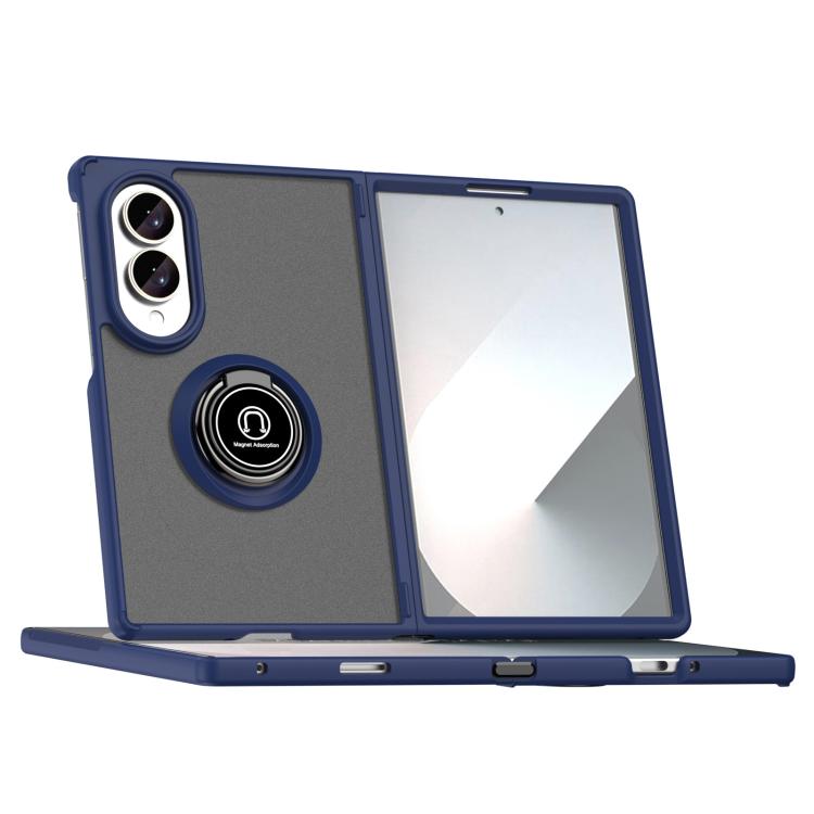 

For Galaxy Z Fold8 5G Q Shadow 1 Series TPU + PC Phone Case with Ring(Royal Blue)