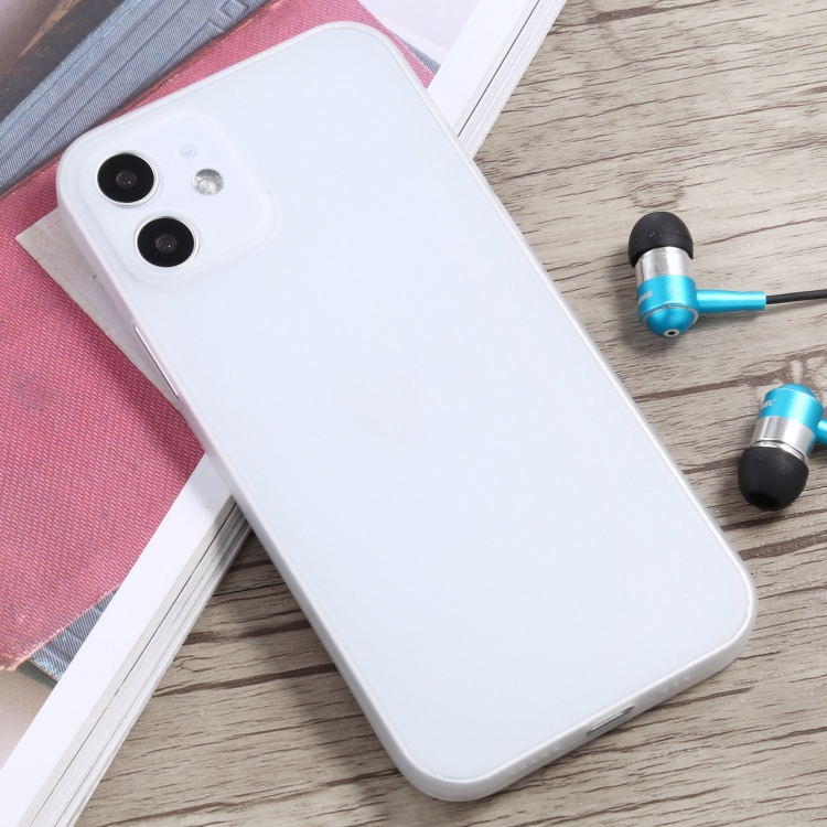 

For iPhone 12 Camera Precision Hole PP Protective Case(White)
