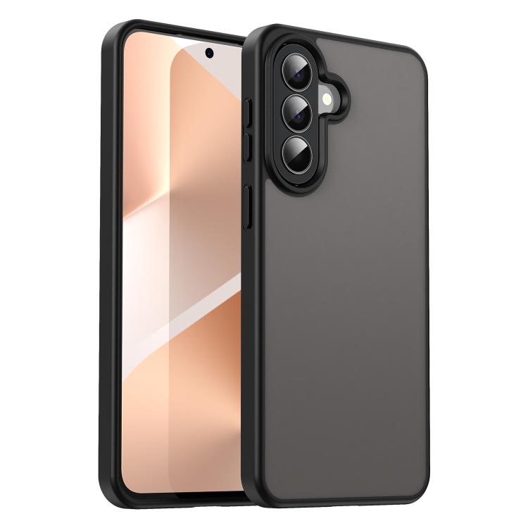 

For Galaxy A57 5G Fanying Series PC Hybrid TPU Translucent Frosted Phone Case(Translucent Black)
