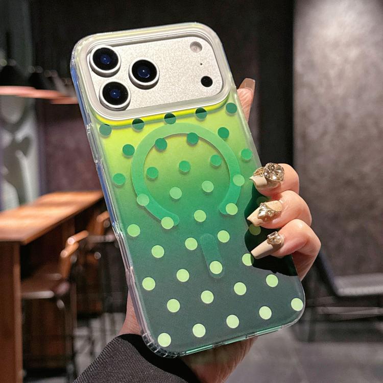 

For iPhone 18 Pro Gilded Star River Series Magnetic Phone Case(Green)