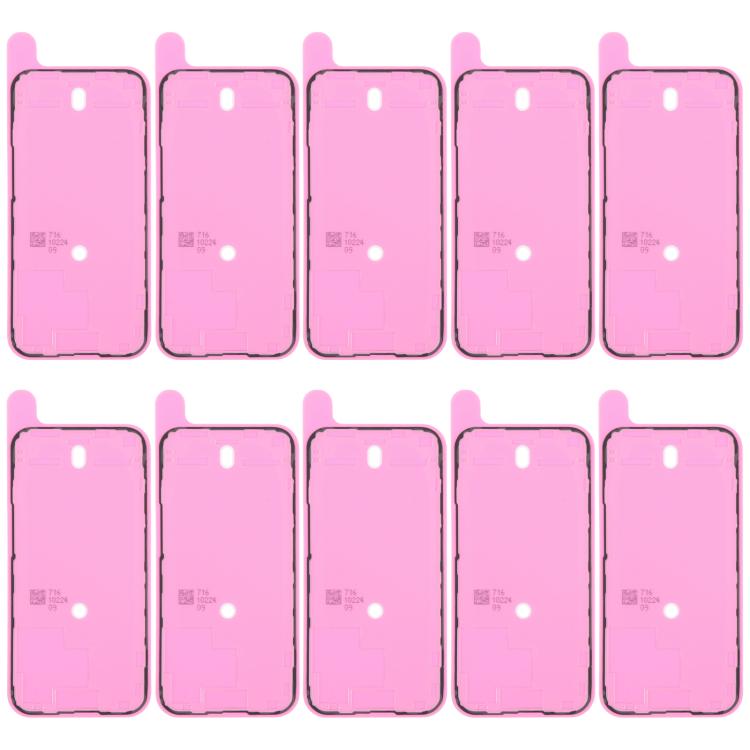 For iPhone 15 Pro 10pcs OEM LCD Frame Bezel Waterproof Adhesive Gasket, Airtightness Test Compatible