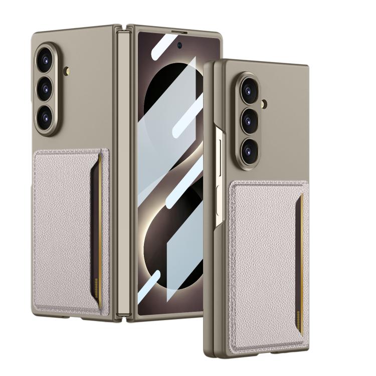 For Galaxy Z Fold8 Ultra 5G GKK Integrated Ultra-thin Card Slots Phone Case(Titanium Gray)