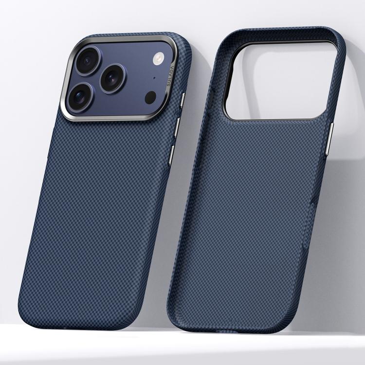 For iPhone 17 Pro Max SULADA Kevlar Grid Patterned Skin Feel Phone Case(Blue)