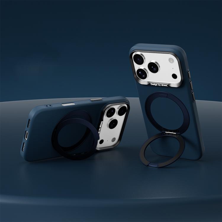 For iPhone 17 Pro ABEEL Lightweight Zero Skin Feel Magnetic PC Phone Case with Holder(Blue)