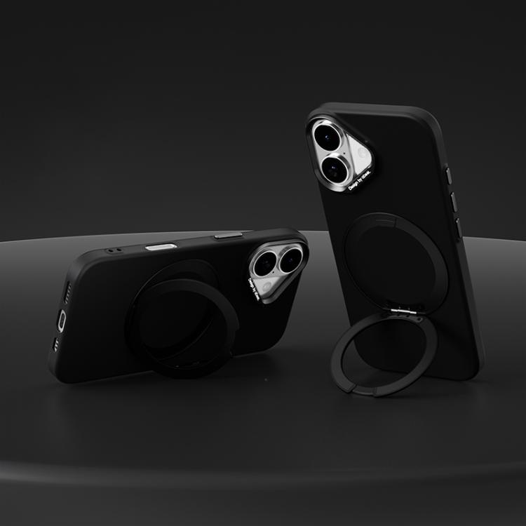 For iPhone 17 ABEEL Lightweight Zero Skin Feel Magnetic PC Phone Case with Holder(Black)
