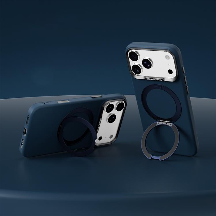 For iPhone 18 Pro Max ABEEL Lightweight Zero Skin Feel Magnetic PC Phone Case with Holder(Blue)