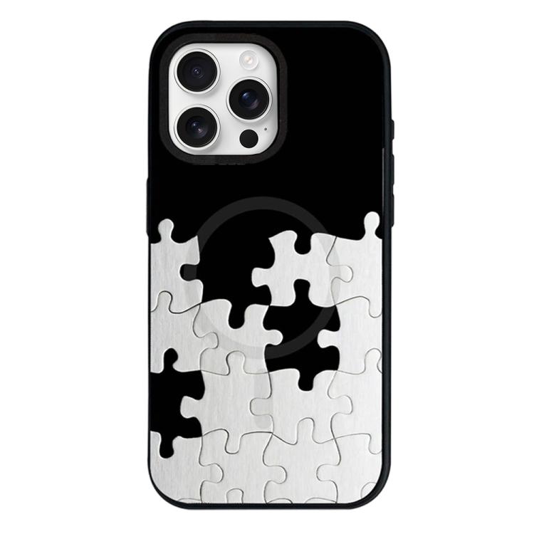 For iPhone 16 Pro Max Star Cross Detachable Dual Magnetic PC Hybrid TPU Phone Case(Puzzles)