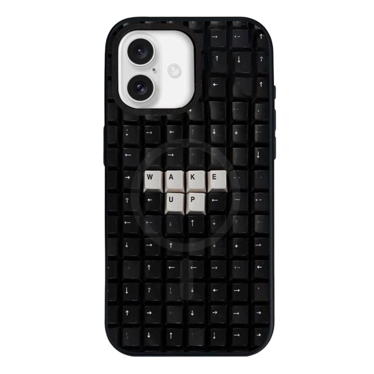 For iPhone 16 Star Cross Detachable Dual Magnetic PC Hybrid TPU Phone Case(Keys)