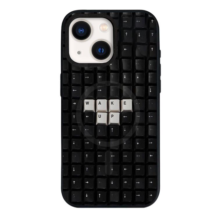 For iPhone 14 Plus Star Cross Detachable Dual Magnetic PC Hybrid TPU Phone Case(Keys)