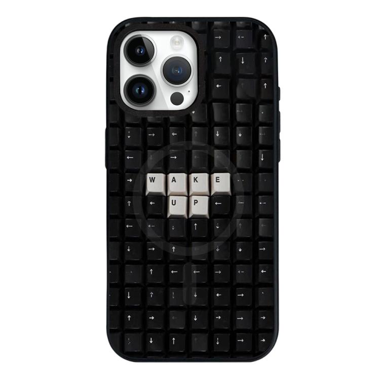 For iPhone 14 Pro Max Star Cross Detachable Dual Magnetic PC Hybrid TPU Phone Case(Keys)