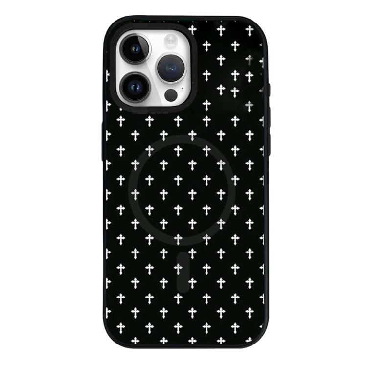 For iPhone 13 Pro Star Cross Detachable Dual Magnetic PC Hybrid TPU Phone Case(Cross)