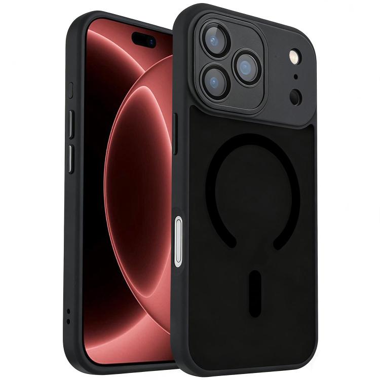 For iPhone 18 Pro Max XDcase Skin Feel Magnetic Frosted Phone Case with Lens Film(Black)