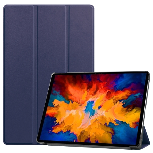 

For Lenovo Tab P11 Pro (TB-XJ706F) Custer Texture Horizontal Flip Leather Case with Three-folding Holder & Sleep / Wake-up Function(Dark Blue)