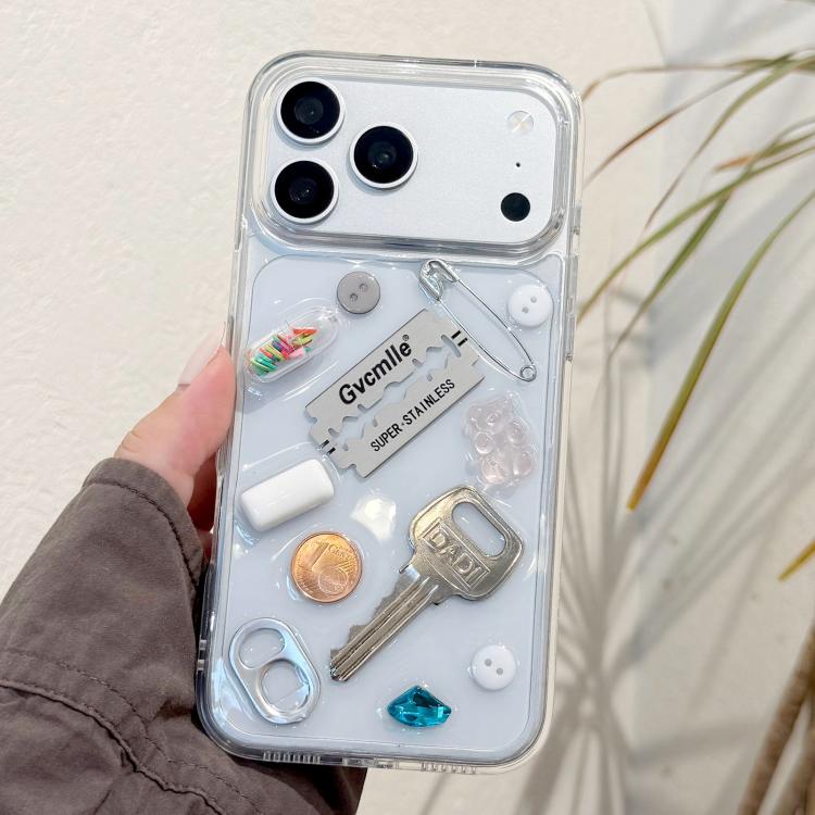 For iPhone 17 Pro Creative Color Capsule Acrylic Shockproof Phone Case