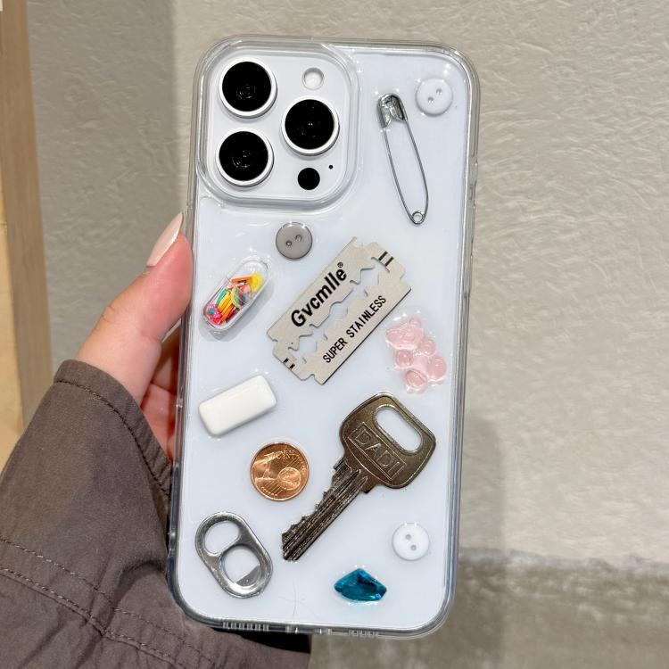 For iPhone 14 Pro Creative Color Capsule Acrylic Shockproof Phone Case