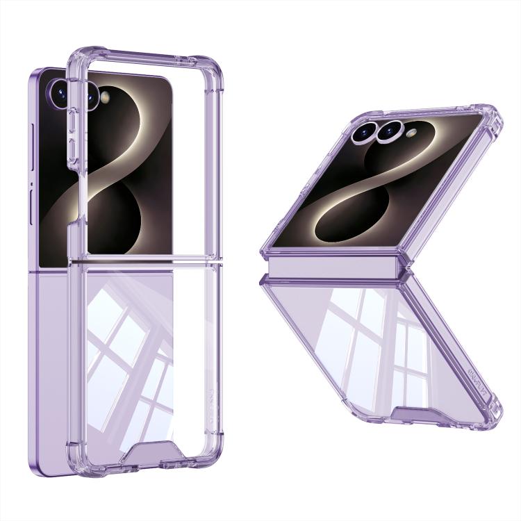 For Galaxy Z Flip8 5G GKK Airbag Full Coverage Phone Case(Transparent purple)