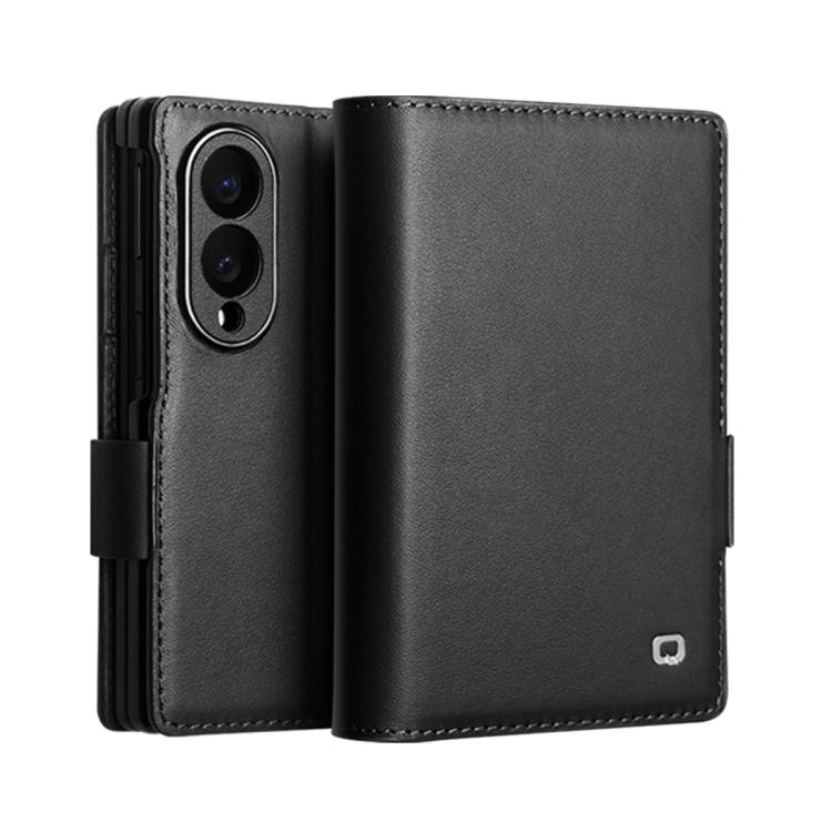 For Galaxy Z Fold8 5G QIALINO Classic Gen2 Genuine Leather Phone Case(Black)