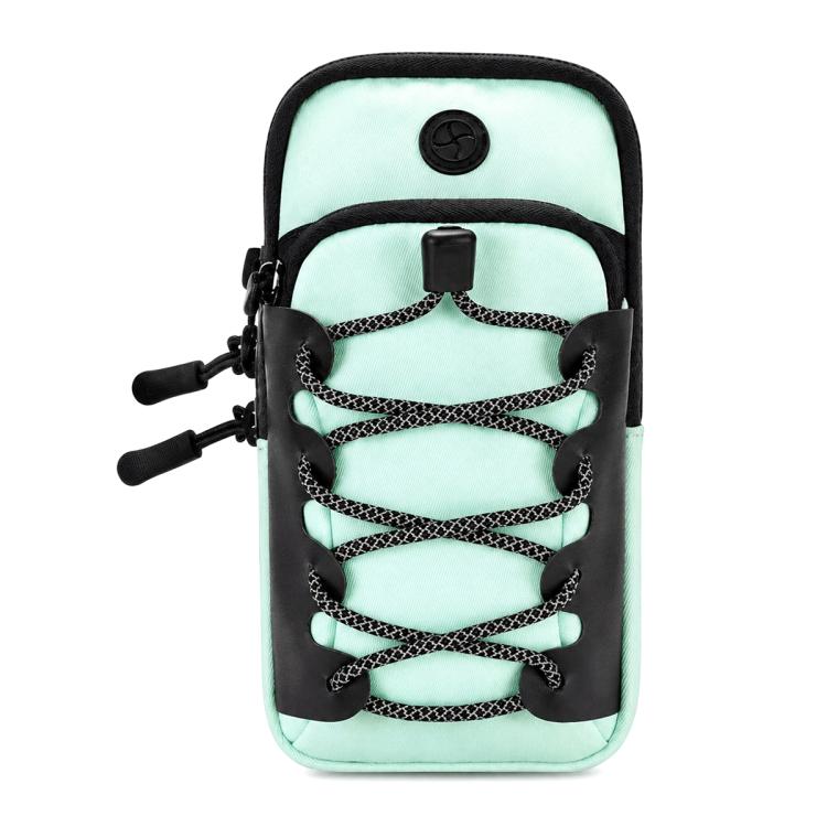 Outdoor Sports Running Adjustable Armband Phone Storage Bag(Mint)