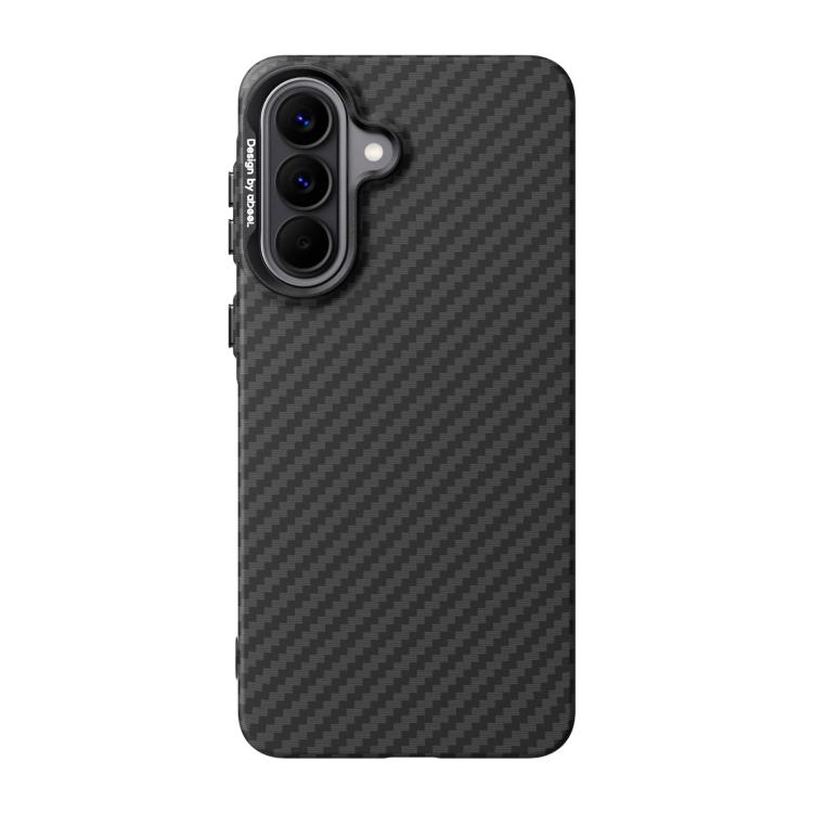For Galaxy A57 5G ABEEL Lightweight Zero Feel Series Lyocell Fiber Water Adhesive Magnetic Phone Case(Carbon Fiber Black)