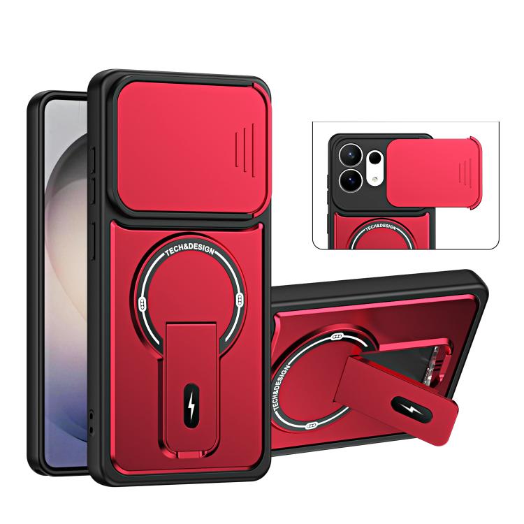 For Galaxy S27 Pro 5G Sliding Camshield Holder Magnetic Phone Case(Red)