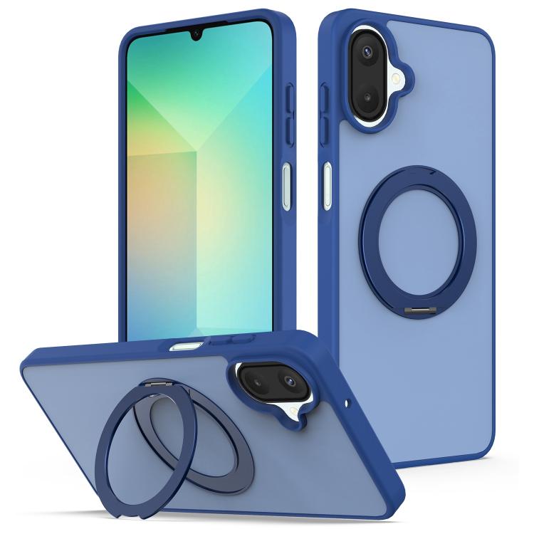 For Galaxy A07s 4G / A08 / A07 4G&5G Skin Feel Revolving Kickstand Magnetic Phone Case(Blue)