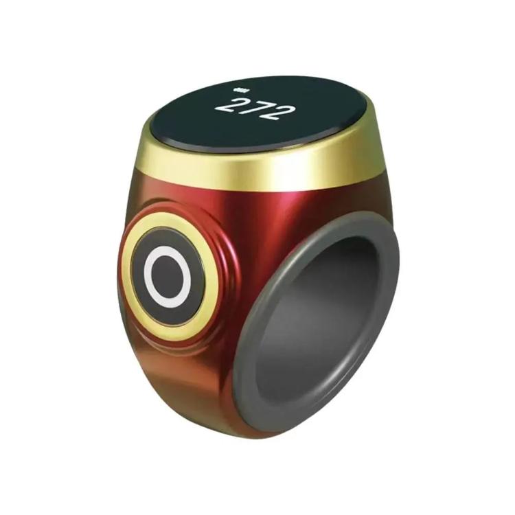 S9 Pro Adjustable Size Touch Smart Bluetooth Prayer Ring Counter(Wine Red)