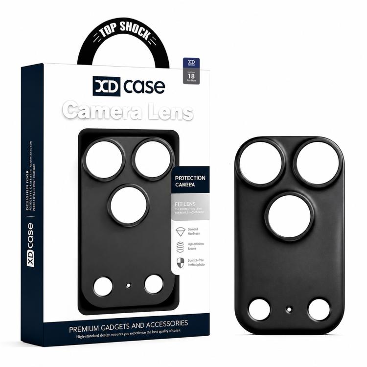 For iPhone 18 Pro Max XDcase Titanium Alloy Hollow Camera Lens Protector(Black)