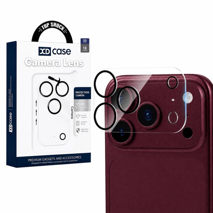For iPhone 18 Pro Max XDcase Silkscreen Integrated Tempered Glass Back Camera Film