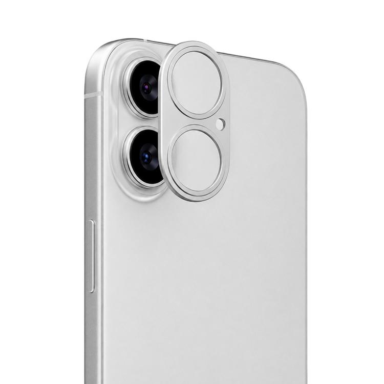 For iPhone 18 Titanium Alloy Hollow Camera Lens Protector(Silver)
