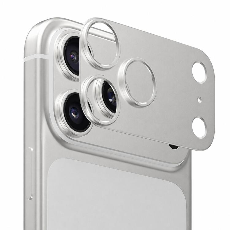 For iPhone 18 Pro Titanium Alloy Hollow Camera Lens Protector(Silver)