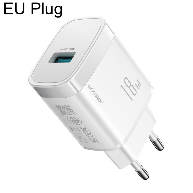 JOYROOM JR-TF4 18W USB Fast Charging Charger, Plug:EU Plug(White)