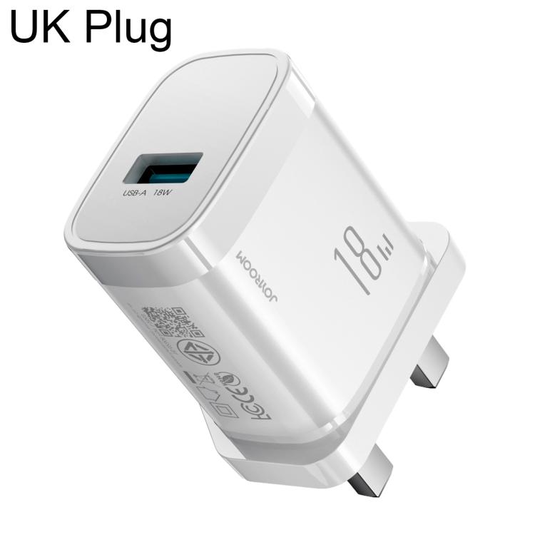 JOYROOM JR-TF4 18W USB Fast Charging Charger, Plug:UK Plug(White)