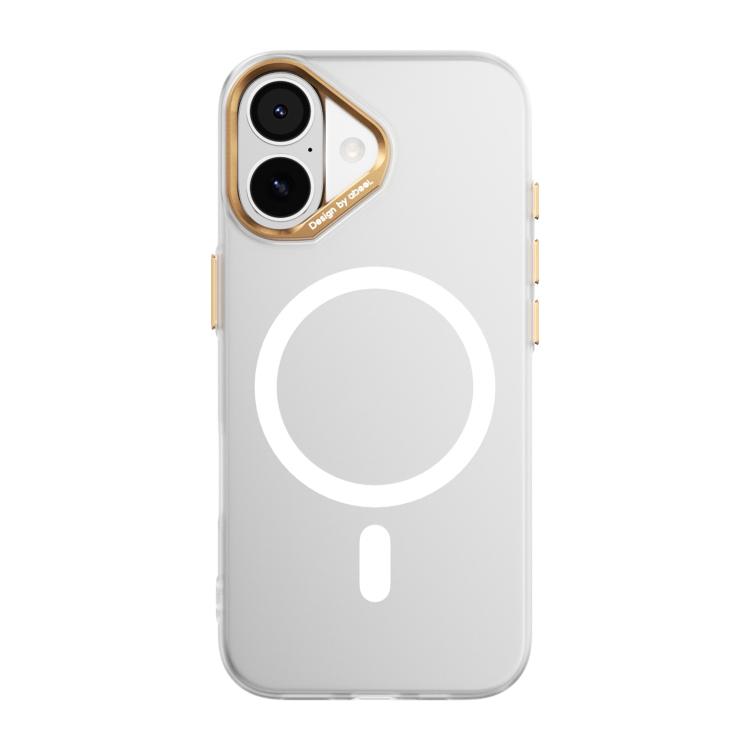 For iPhone 17 ABEEL Lightweight Semi Transparent Frosted Magnetic PC Phone Case(White)