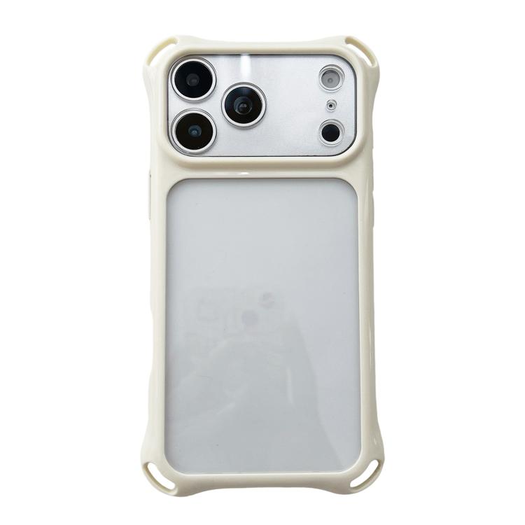 For iPhone 18 Pro Four-corners Lanyard Holes Acrylic Hybrid TPU  Phone Case(White)