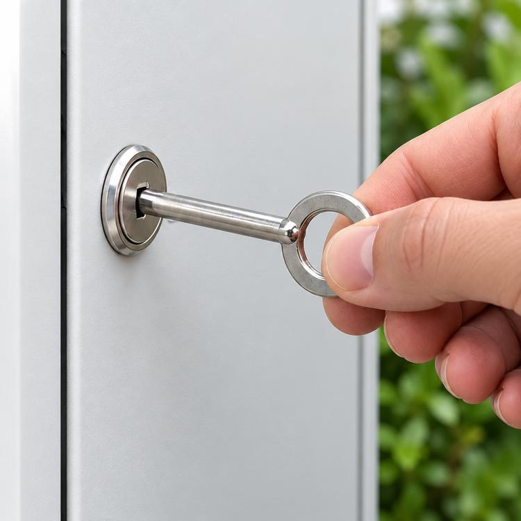 American Style Window Screen Key Electrical Cabinet Key(Silver)