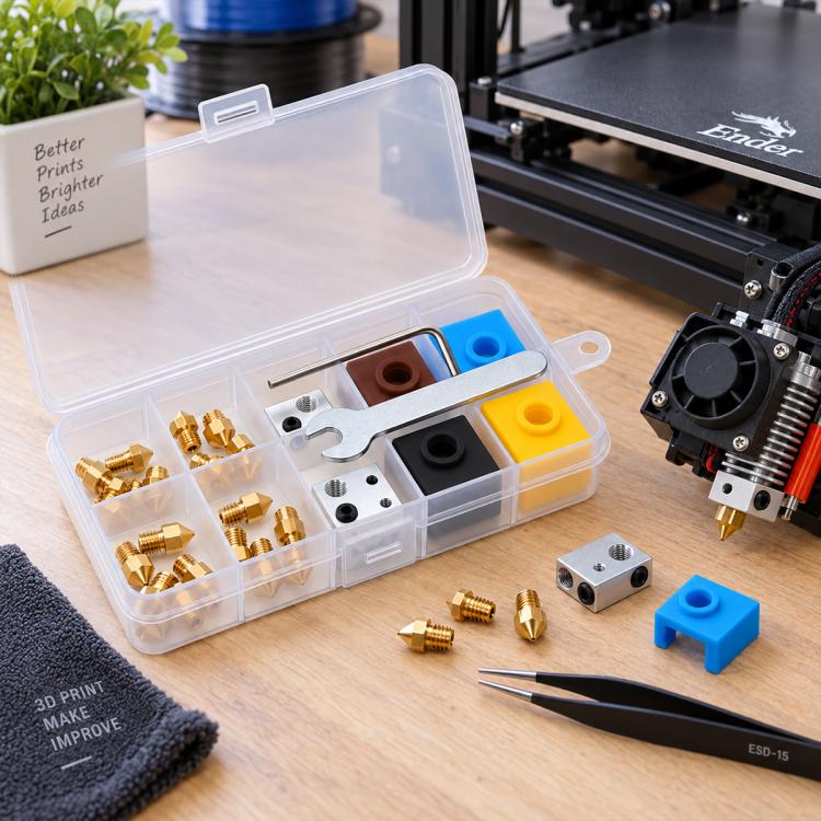 28 PCS/Pack 3D Printer Parts Tool Kit, Type:MK8 Nozzle