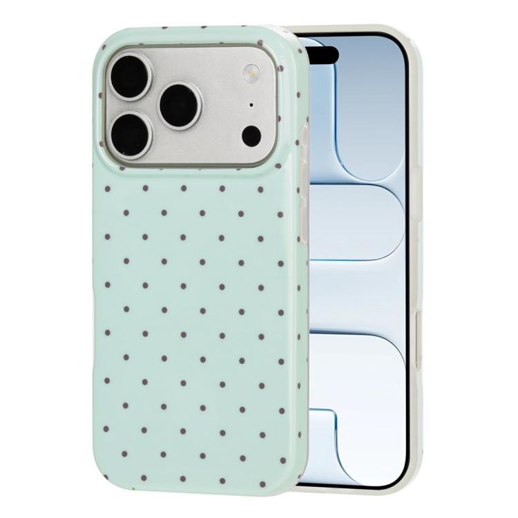 For iPhone 18 Pro/17 Pro Macaron Candy-Colored Mini Dot Pattern Series Shockproof Phone Case(Green)