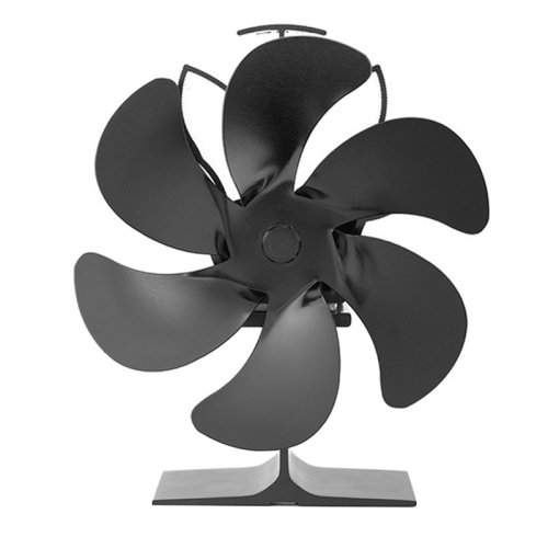 

6-Blade Thermal Power Stove Fans Fireplace Fans (Black)