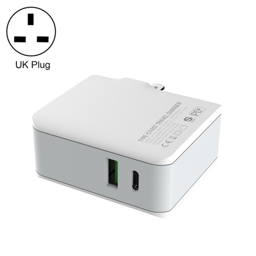 

LDNIO A4403C 30W PD + Auto-id Foldable Fast Travel Charger with 1m USB-C / Type-C Cable, UK Plug
