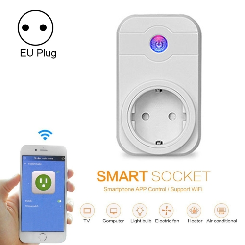 SWA1 10A Home Automation Wireless Smart WiFi Socket, รองรับสมาร์ทโฟนรีโมทคอนโทรลและสวิตช์จับเวลาและ Alexa & Google Home