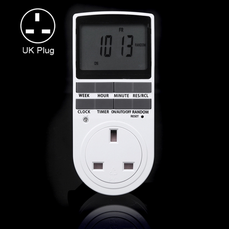 AC 230V Smart Home Plug-in LCD Display Clock Summer Time Function 12/24 ...